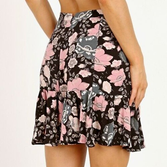 Spell & The Gypsy Winona Floral Mini Skirt Size XXS Ruffle Flowy Lightweight - Picture 2 of 7